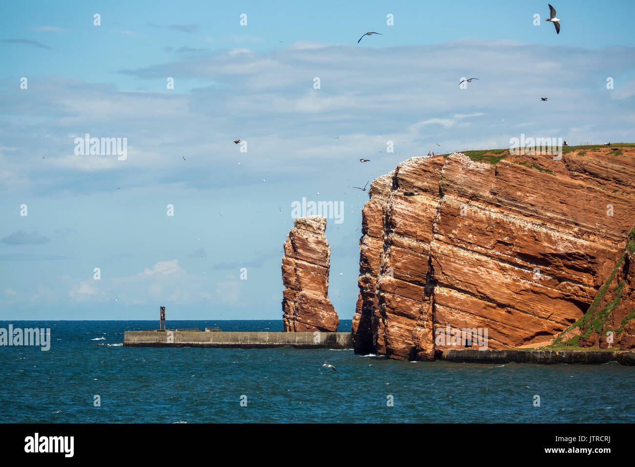 Lange Anna - the high sea stack on the island of Helgoland Stock Photo