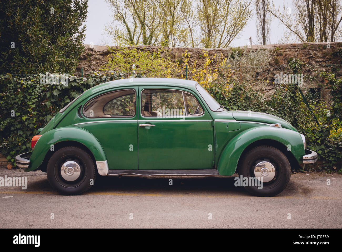 Vintage Volkswagen Beetle. Italy, 2017. Stock Photo