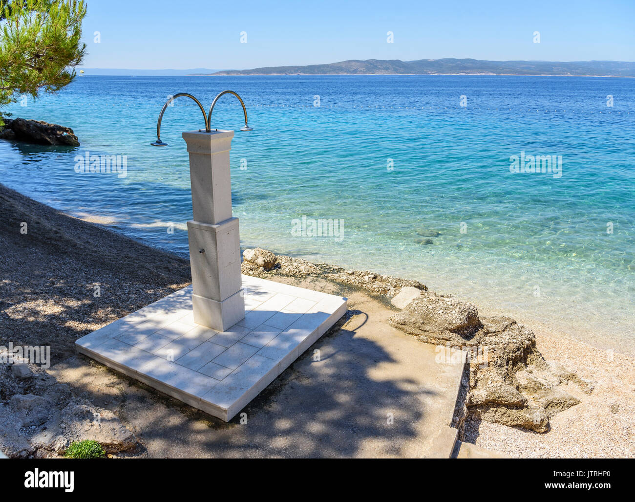 Shower on the beach Stock Photo Alamy
