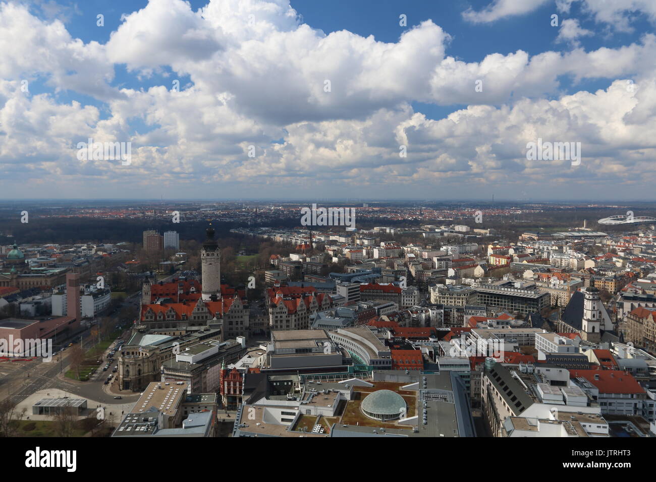 aerial view of Leipzig, Saxony, Germany Stock Photo