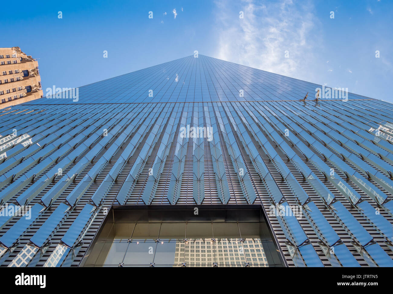 NEW YORK, USA - MAY 05, 2017: One World Trade Center, view from street level located in New York City Usa Stock Photo