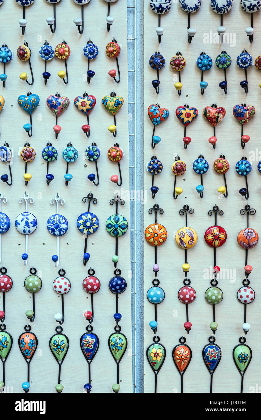 Souvenirs in a traditional shop in Cordoba, Andalucia, Spain Stock