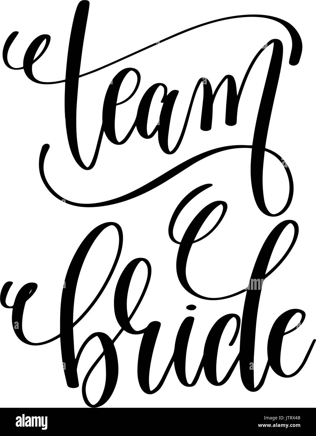 Free Vector  Flat design team bride lettering