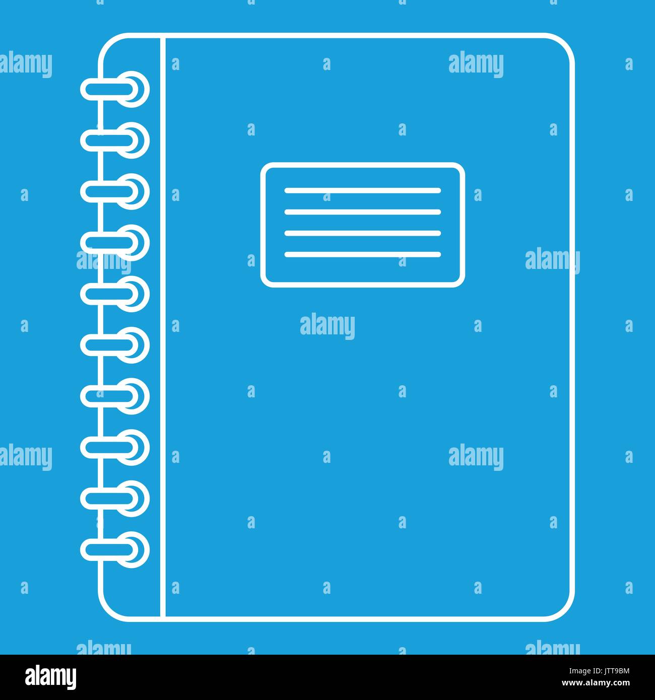 Spiral notepad icon outline Stock Vector