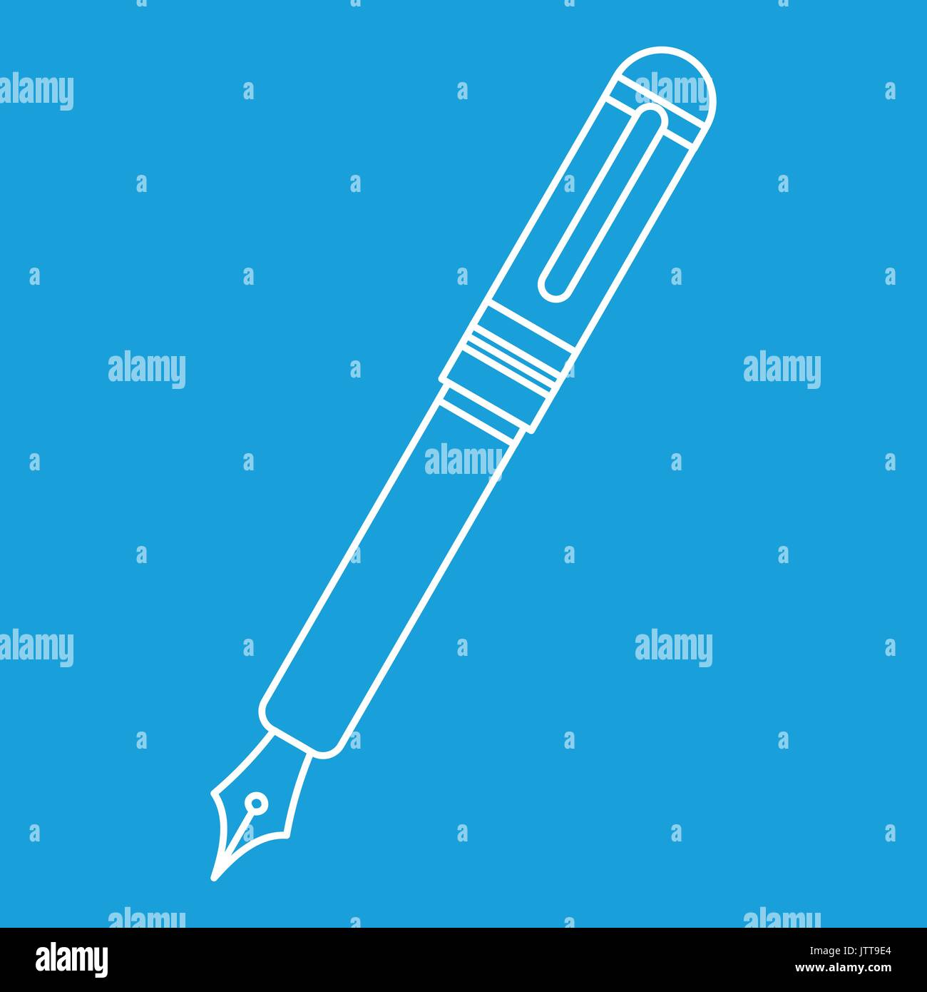 Black fountain pen icon outline Stock Vector Image & Art - Alamy
