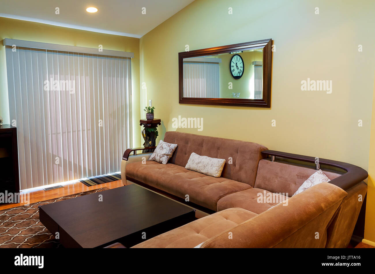 Living room Interior design in a new house Interior room sofa table