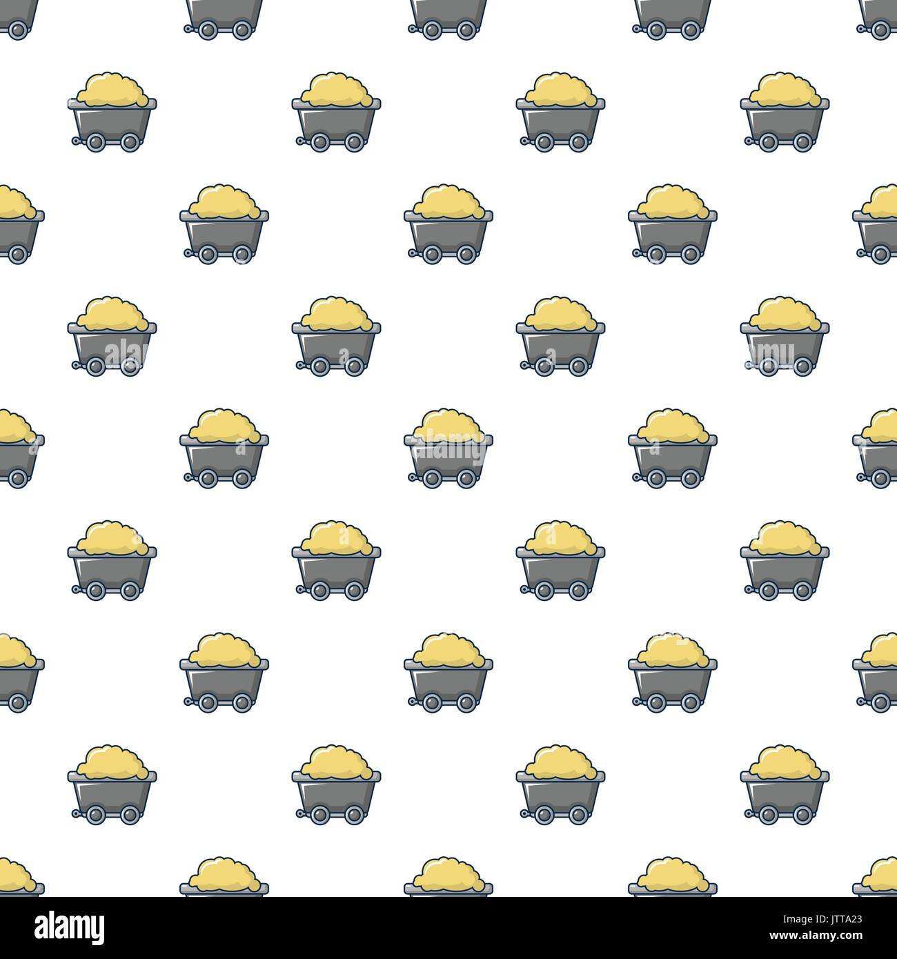 Small coal trolley pattern seamless Stock Vector