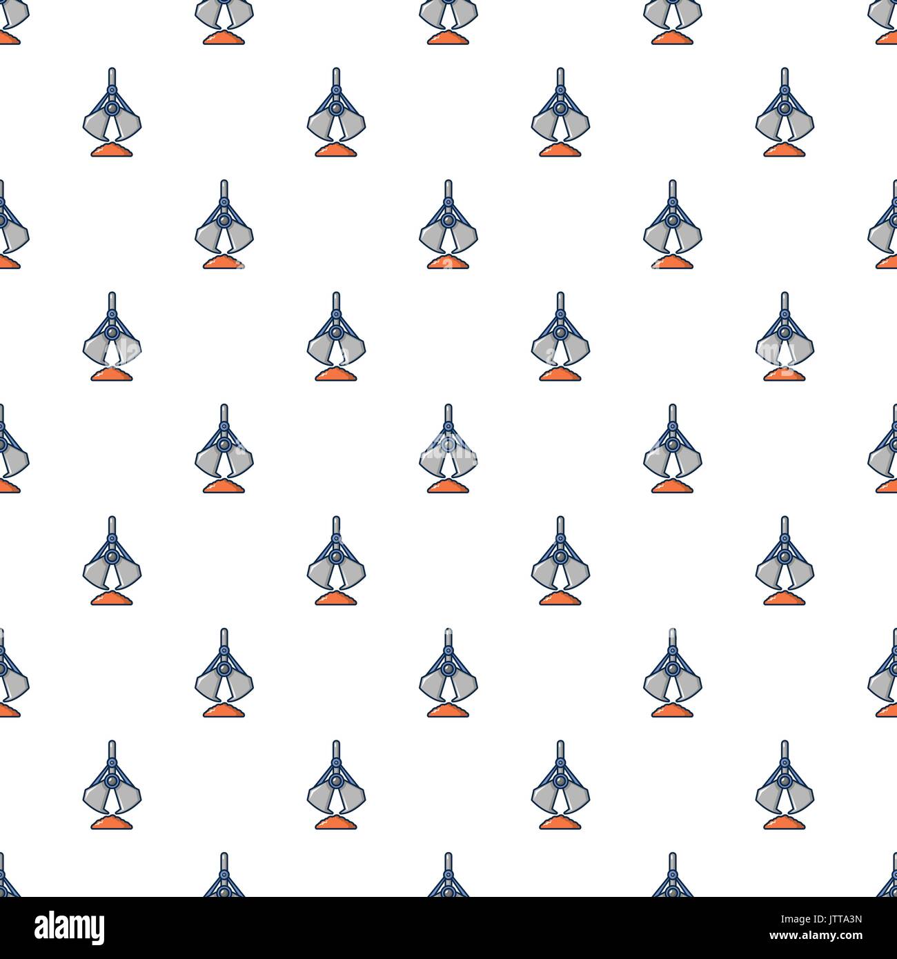 Excavator bucket pattern seamless Stock Vector