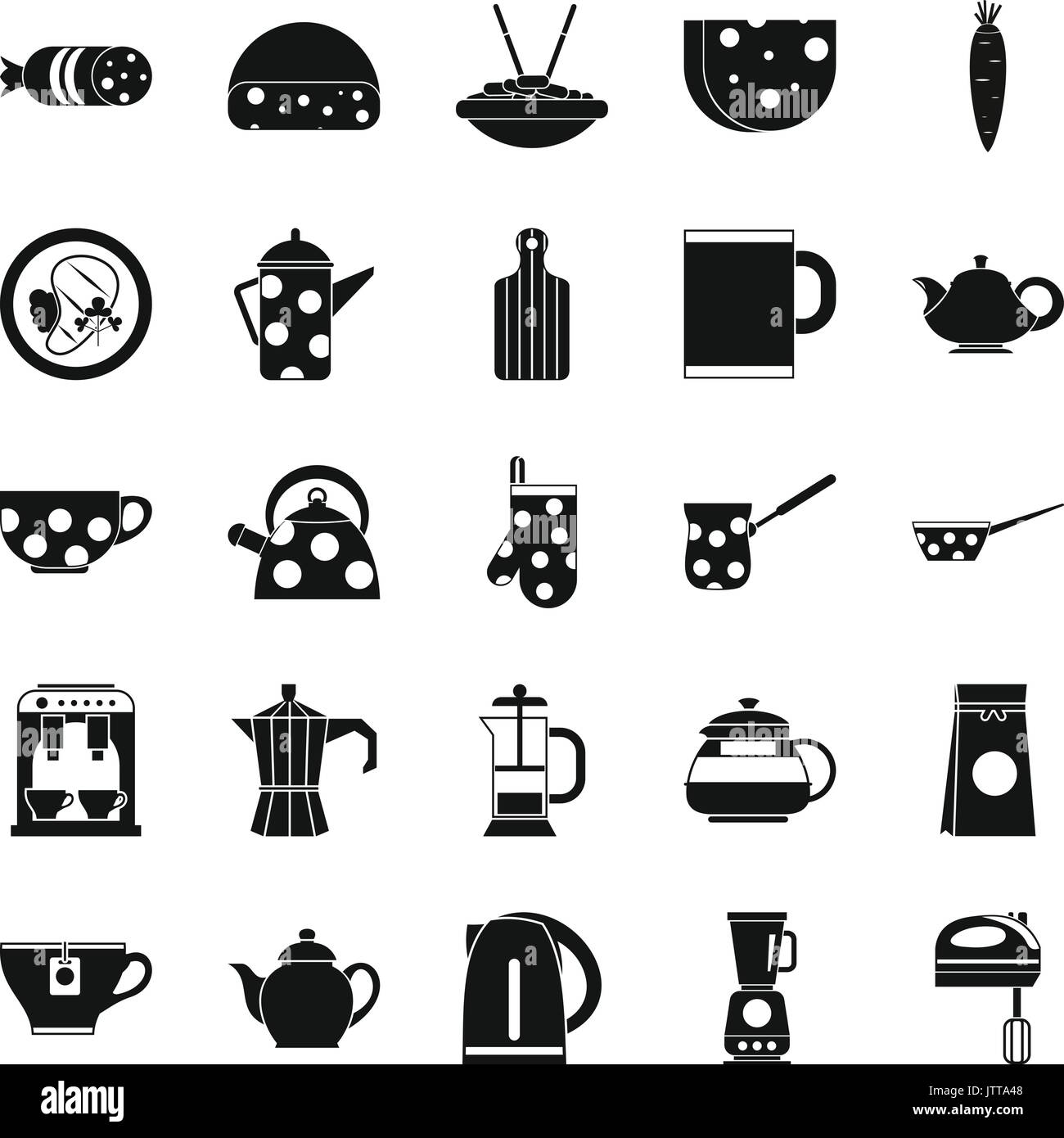 Canteen icons set, simple style Stock Vector Image & Art Alamy
