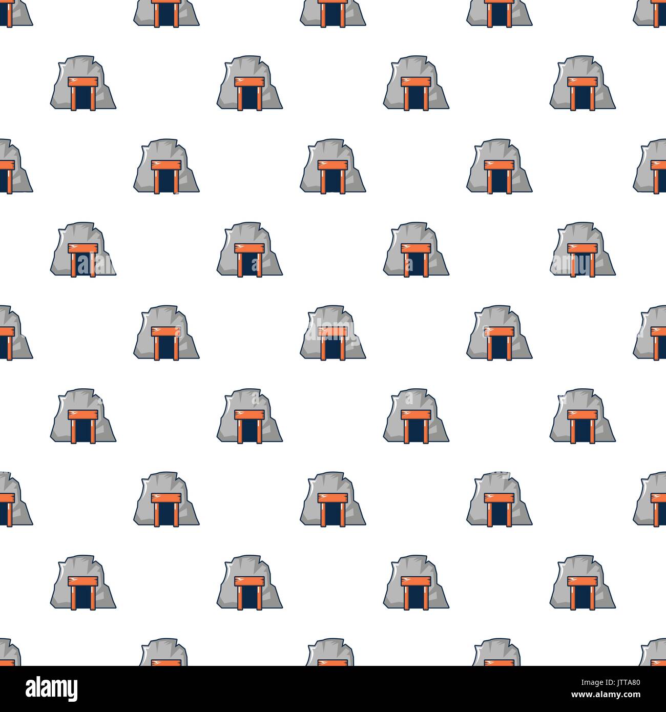Mine in mountain pattern seamless Stock Vector