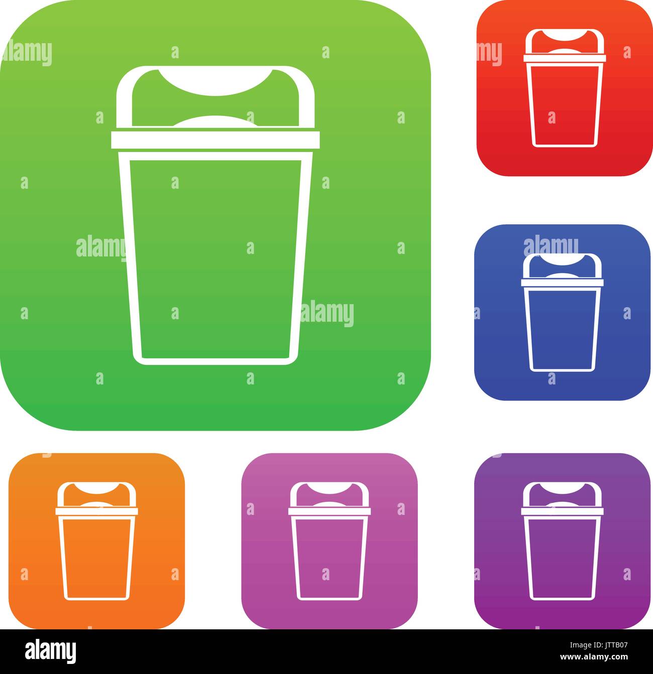 Trash can set collection Stock Vector Image & Art - Alamy