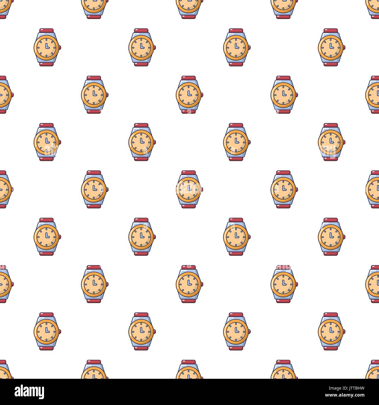 Watch pattern seamless Stock Vector