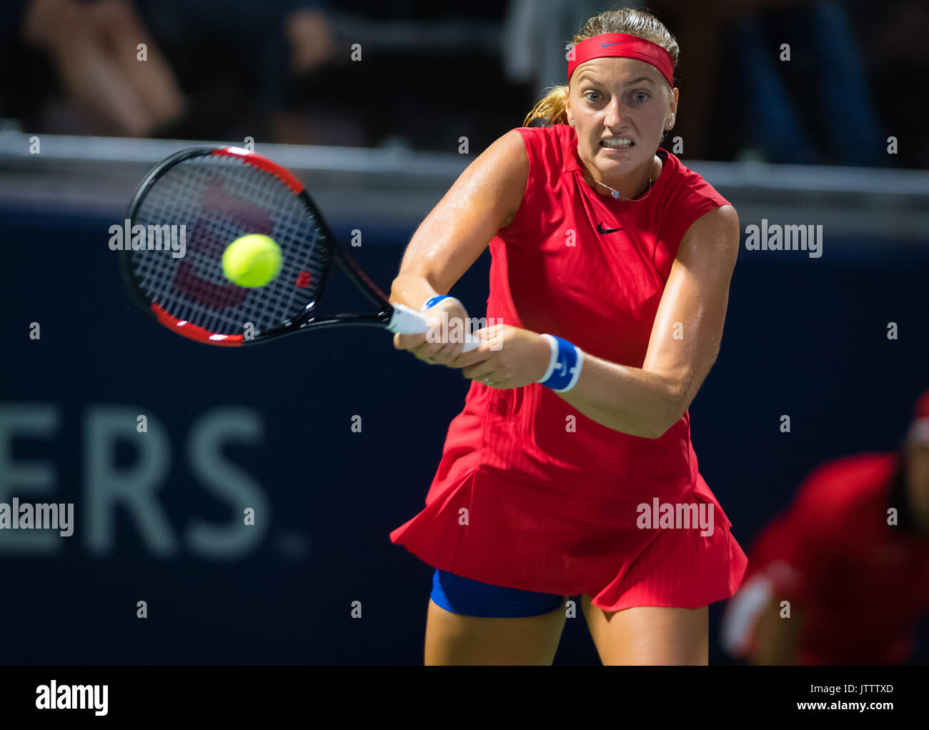 Toronto, Canada. 9 August, 2017. Petra Kvitova of the Czech Republic at the  2017 Rogers Cup WTA Premier 5 tennis tournament © Jimmie48  Photography/Alamy Live News Stock Photo - Alamy