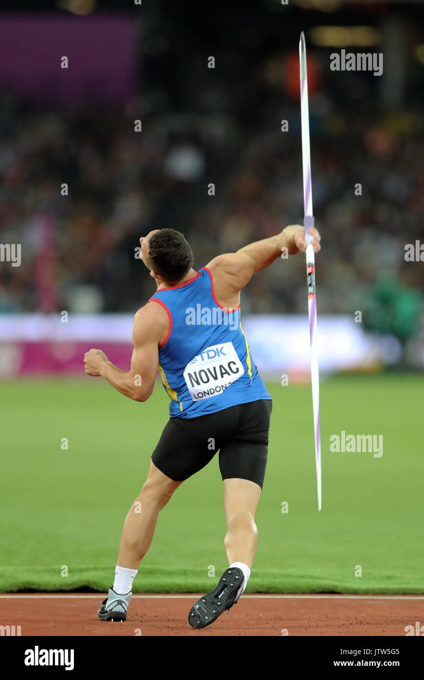 London, UK. 10Aug17. Alexandru NOVAC (Romania) competing in the