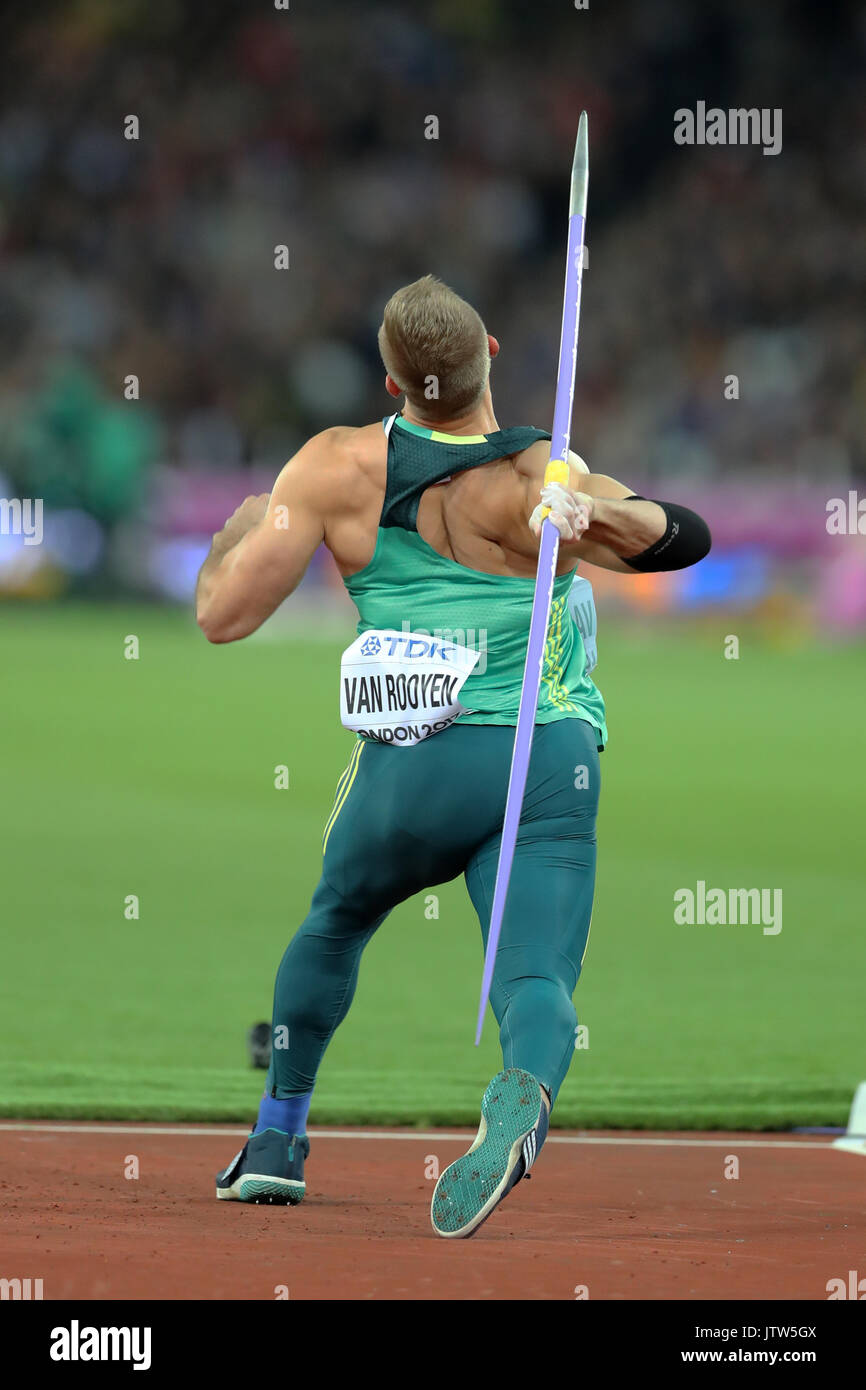 London, UK. 10Aug17. Rocco VAN ROOYEN (South Africa) competing in the