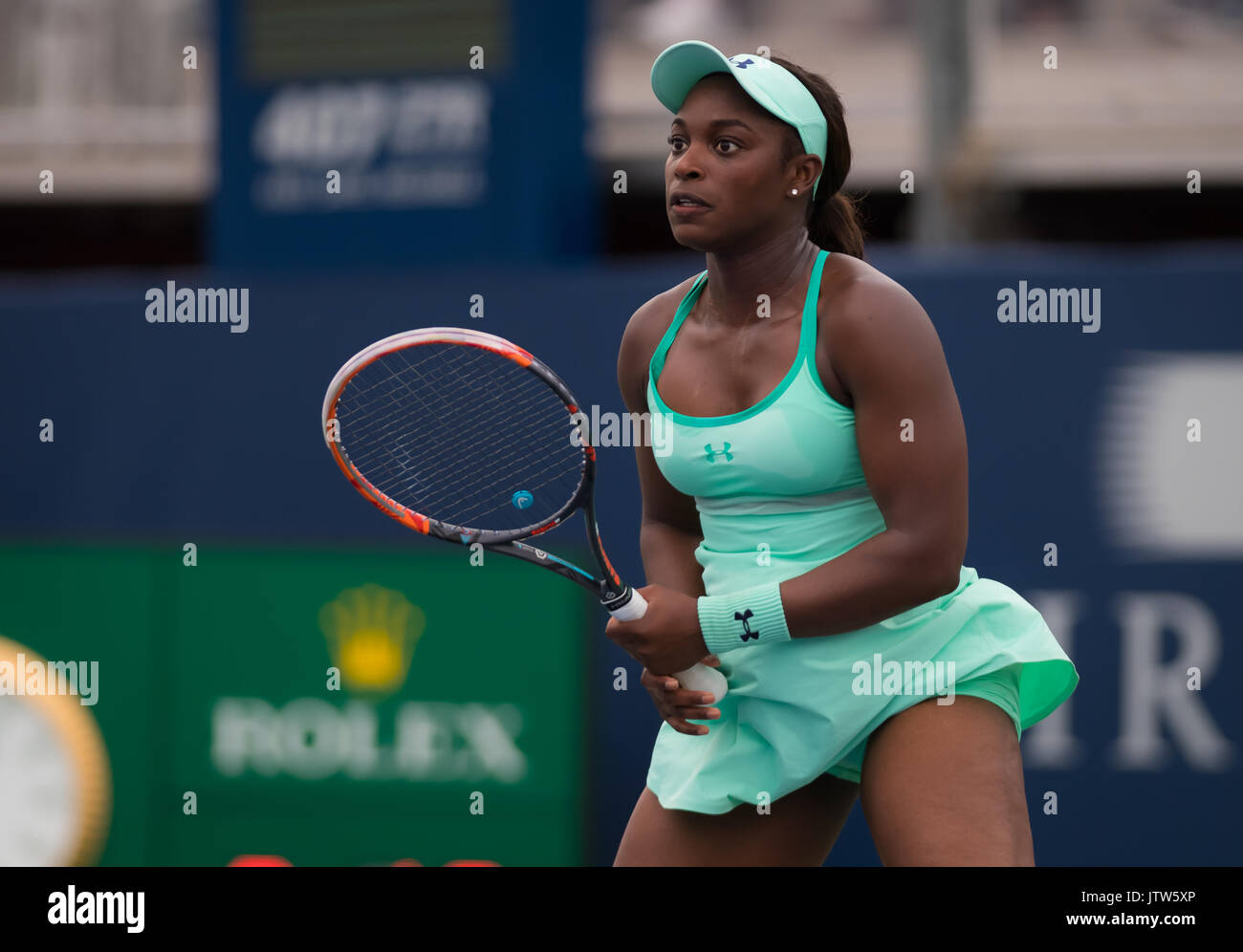 Toronto, Canada. 10 August, 2017. Sloane Stephens of the United States at  the 2017 Rogers Cup WTA Premier 5 tennis tournament © Jimmie48  Photography/Alamy Live News Stock Photo - Alamy