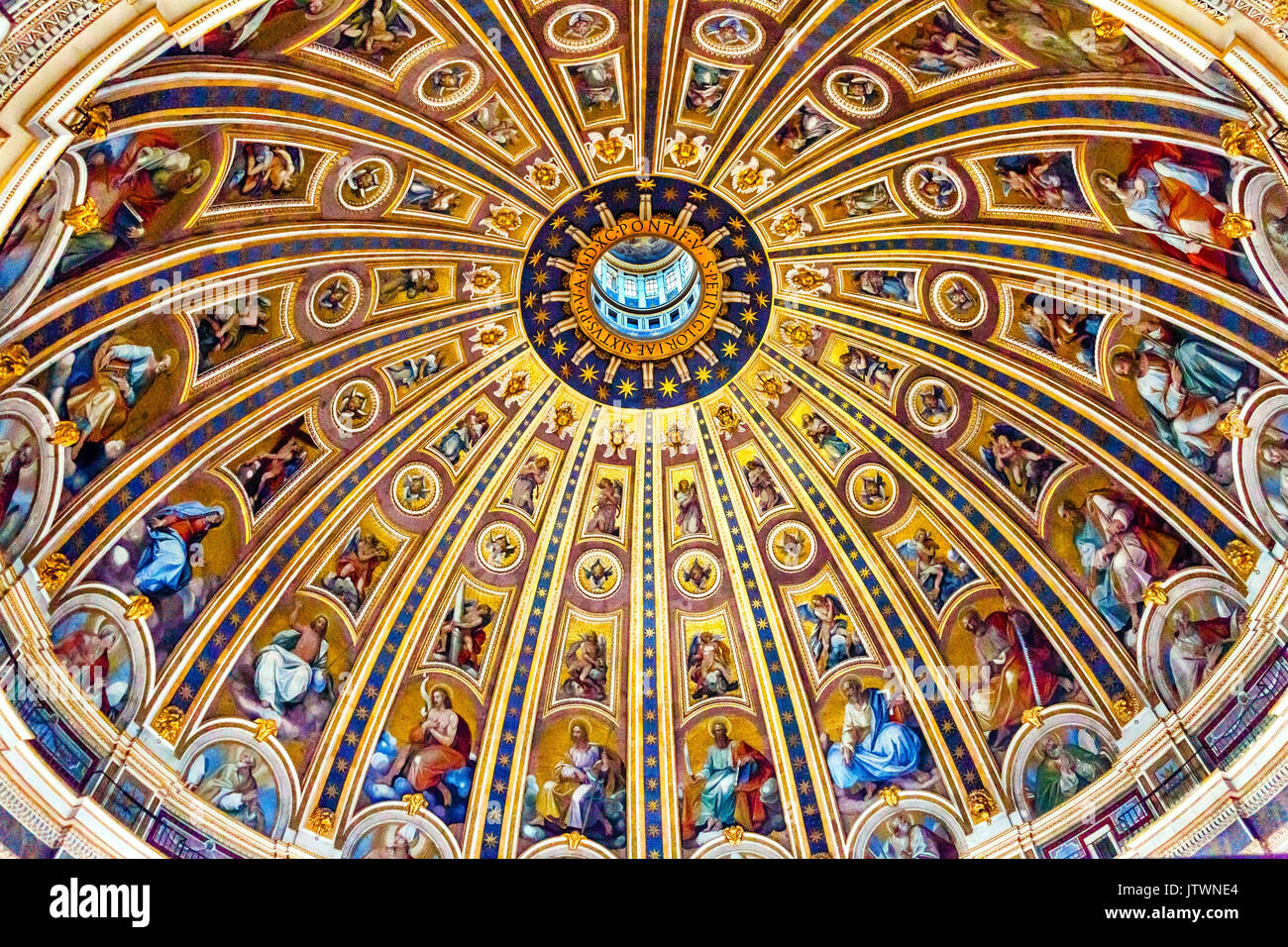 Michelangeolo Dome Saint Peter's Basilica Vatican Rome Italy. Dome