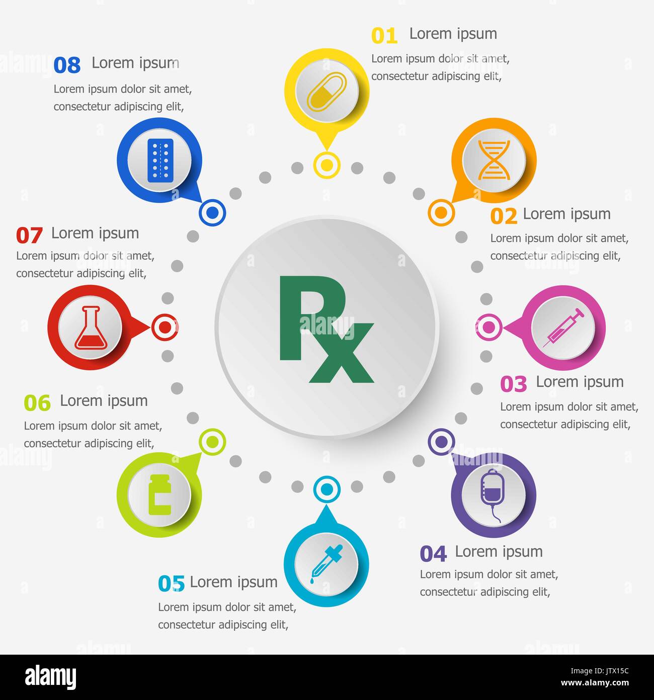 Infographic template with pharmacy icons, stock vector Stock Vector ...
