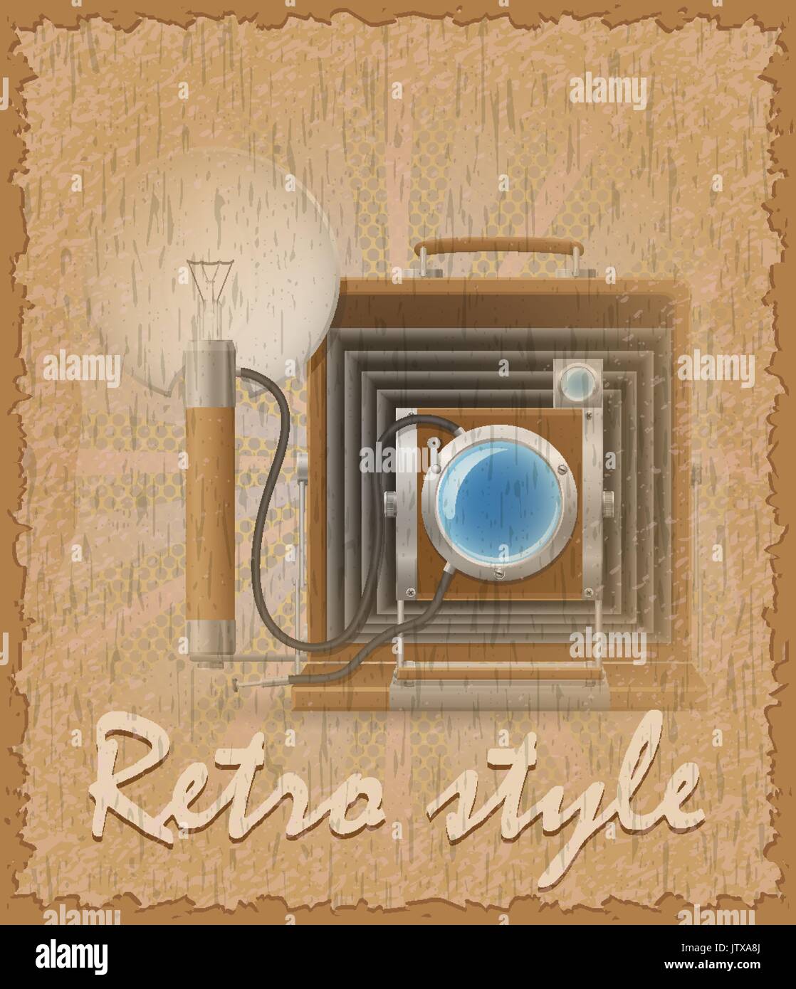 retro style poster old camera photo stock vector illustration Stock ...