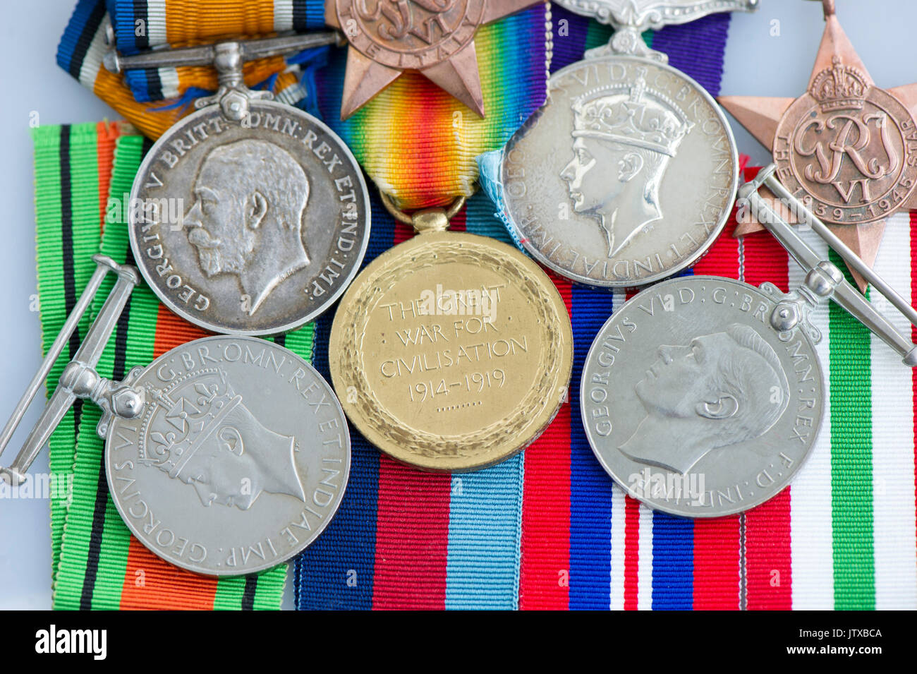 War Medals Stock Photo