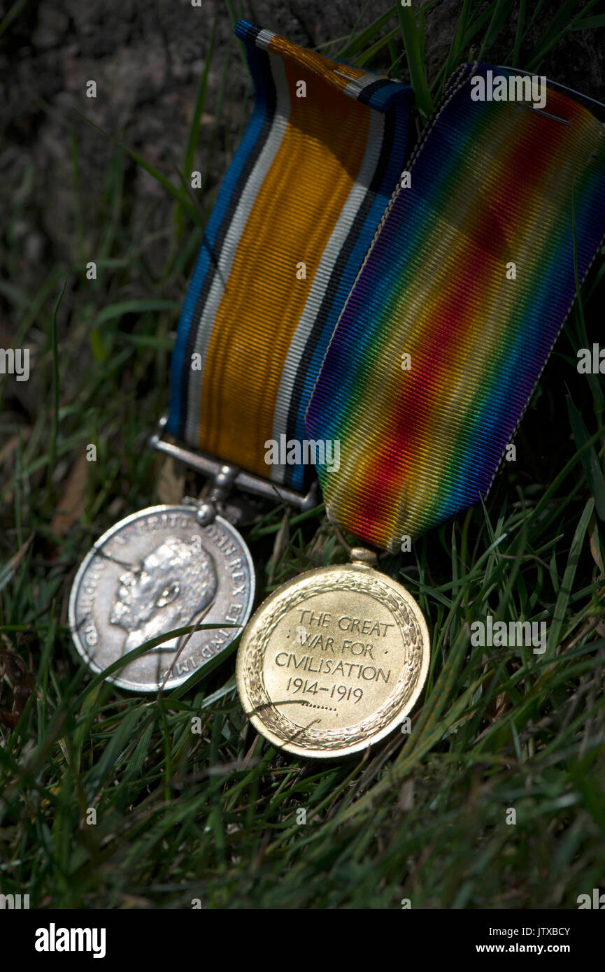 War Medals Stock Photo