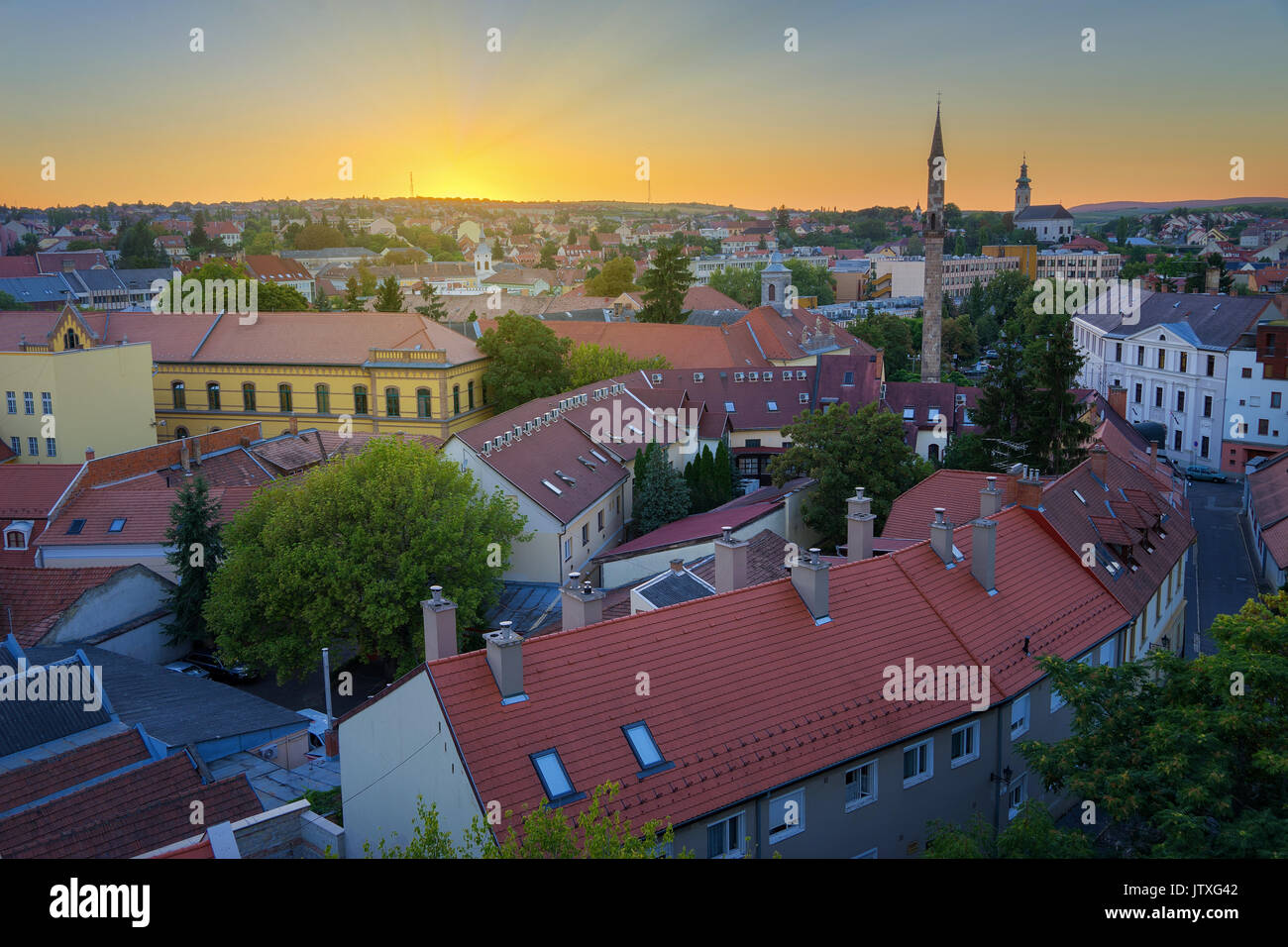 Eger Hungary, one of the largest cities in Hungary. It's famous for producing wine Stock Photo