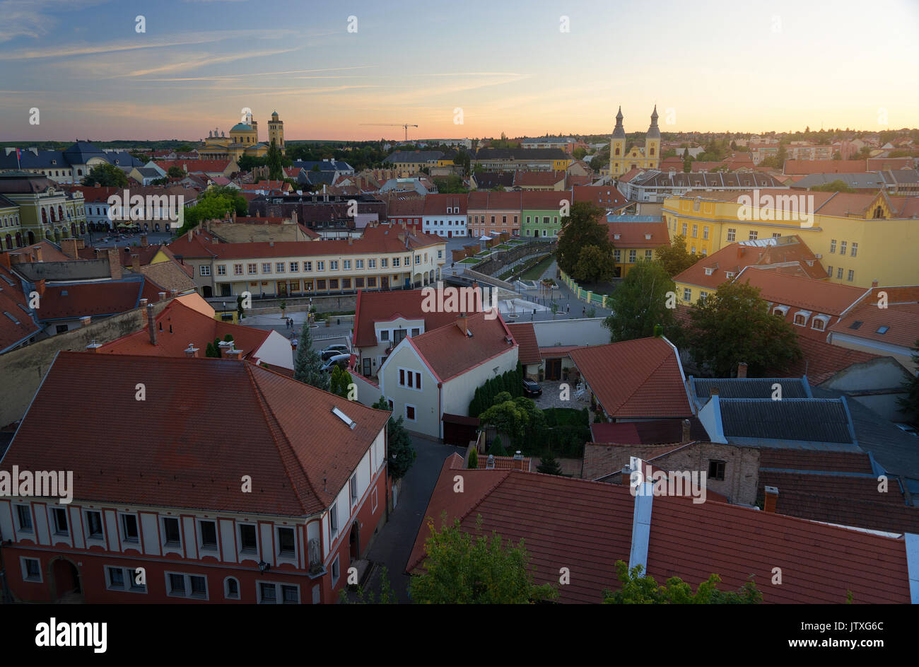 Eger Hungary, one of the largest cities in Hungary. It's famous for producing wine Stock Photo