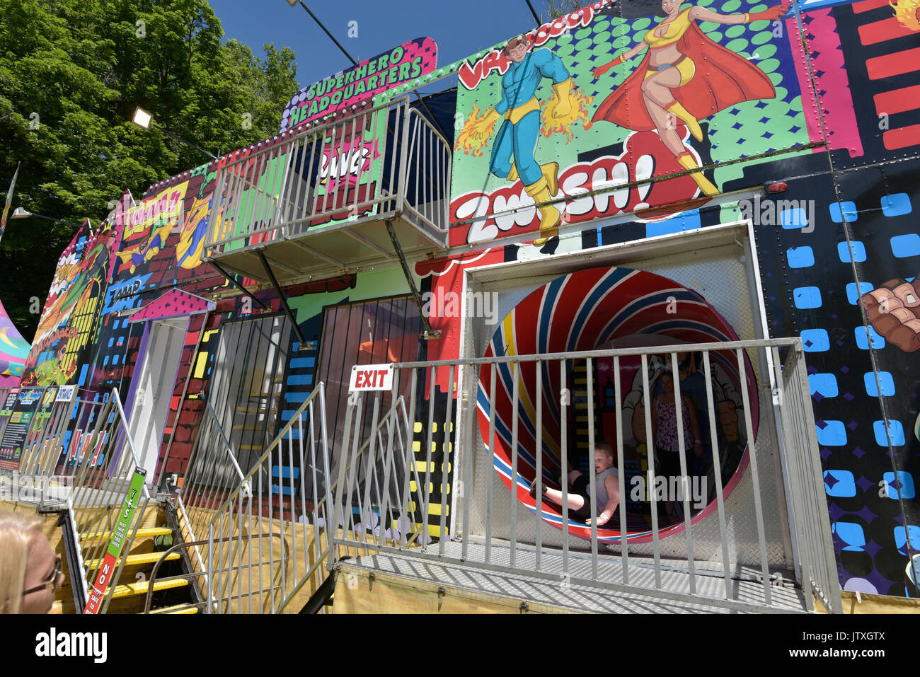 Fun House, Carnival, Emmett Cherry Festival, Emmett, Idaho, USA Stock Photo Alamy