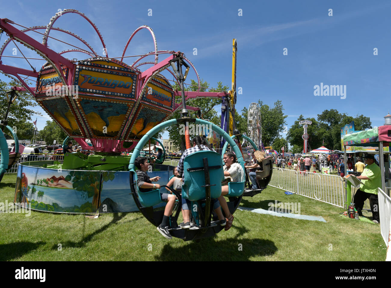 Carnival Ride, Emmett Cherry Festival, Emmett, Idaho, USA Stock Photo