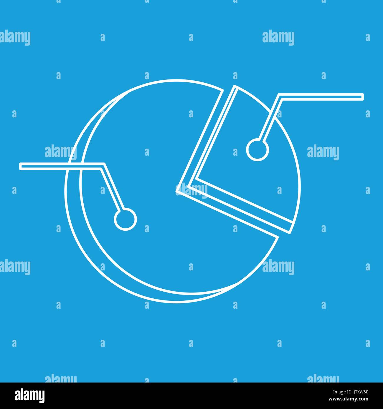 Pie graphic chart icon, outline style Stock Vector Image & Art - Alamy