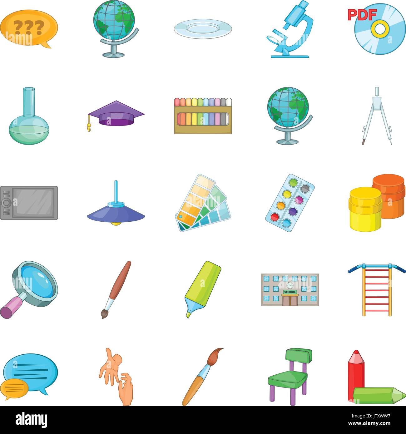 Tenet icons set, cartoon style Stock Vector Image & Art - Alamy