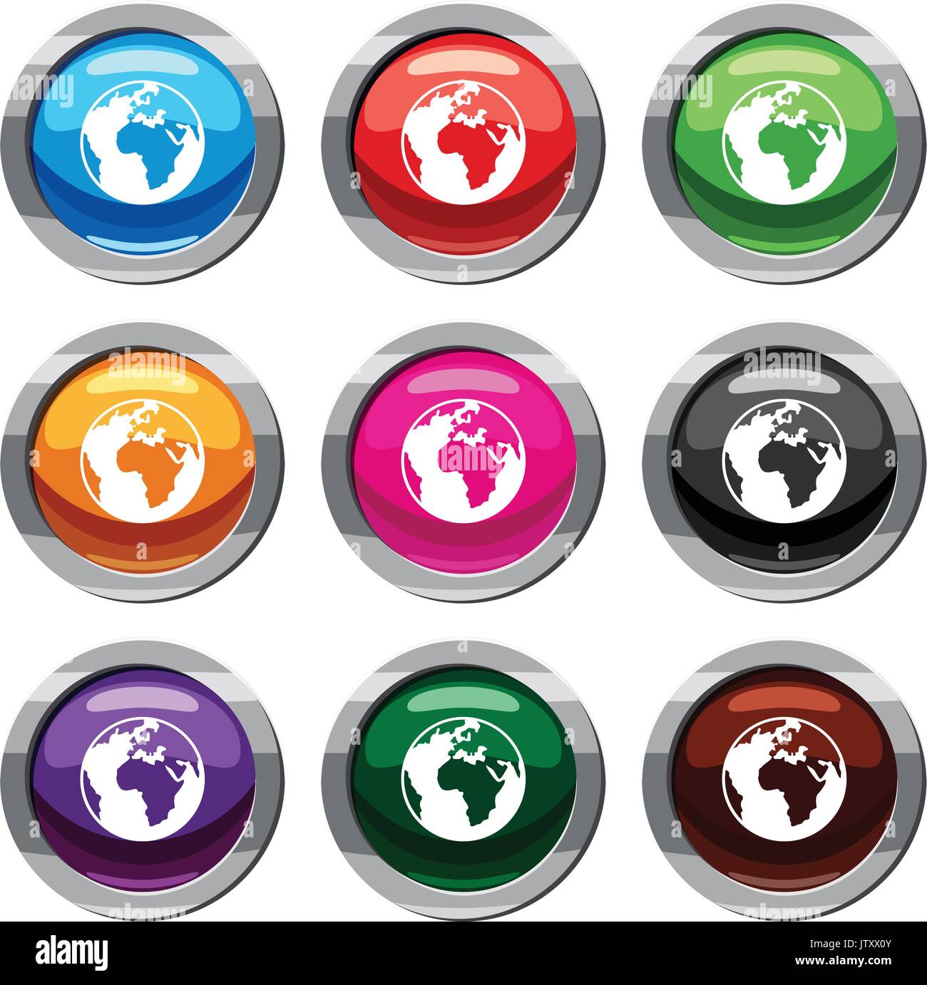 Earth globe set 9 collection Stock Vector Image & Art - Alamy