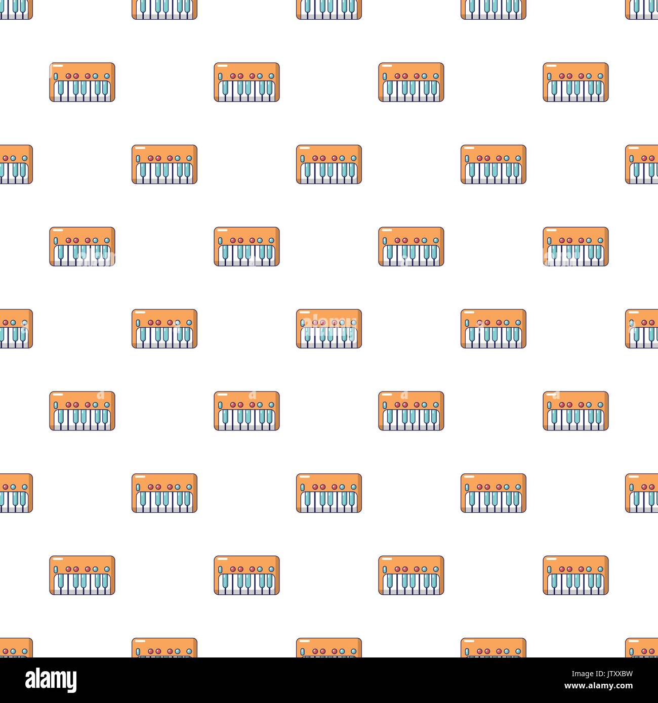 Synthesizer piano pattern seamless Stock Vector