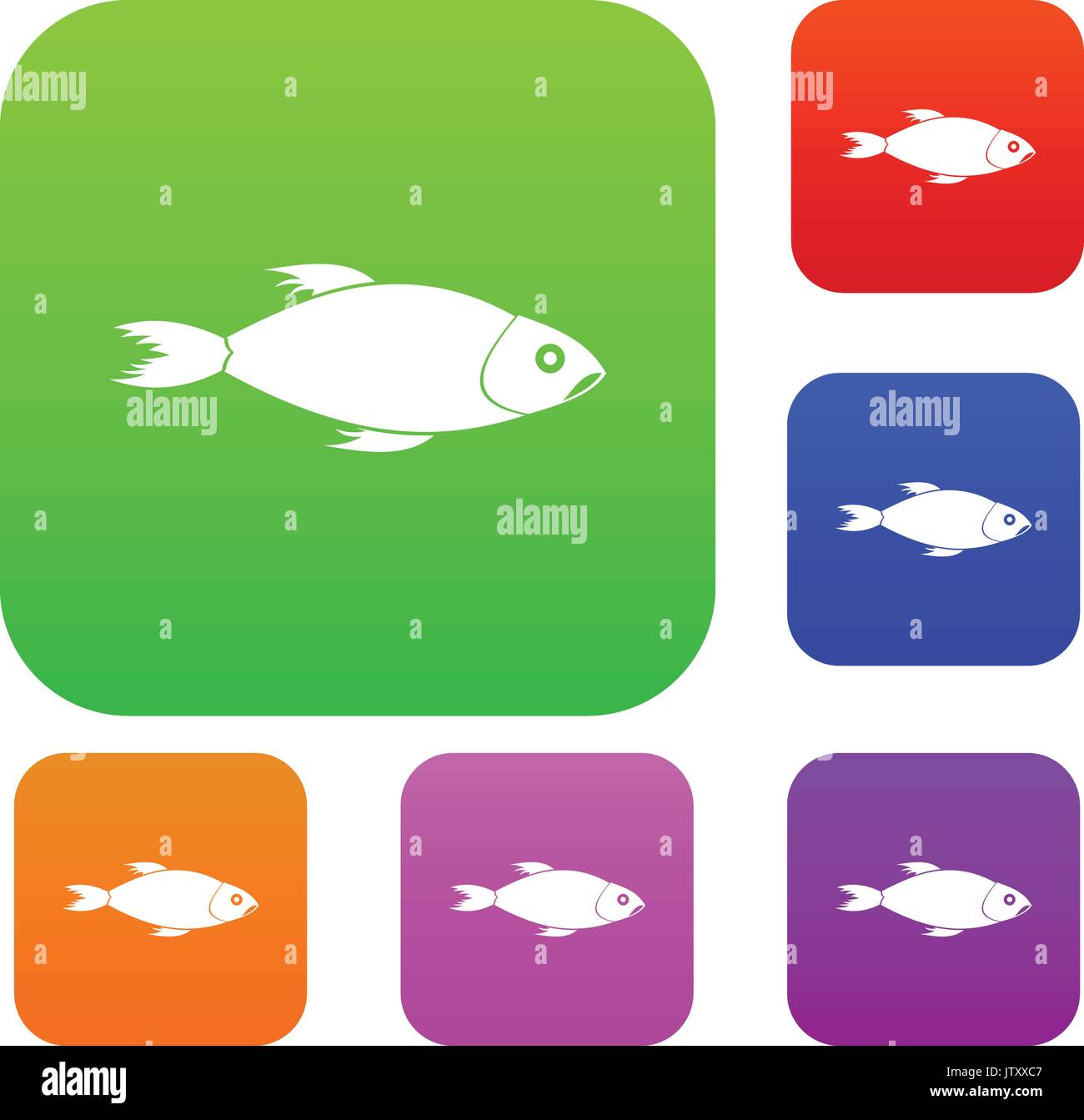 Fish set collection Stock Vector Image & Art - Alamy