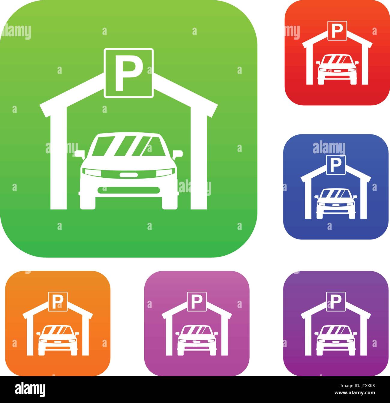 Car parking set collection Stock Vector Image & Art - Alamy