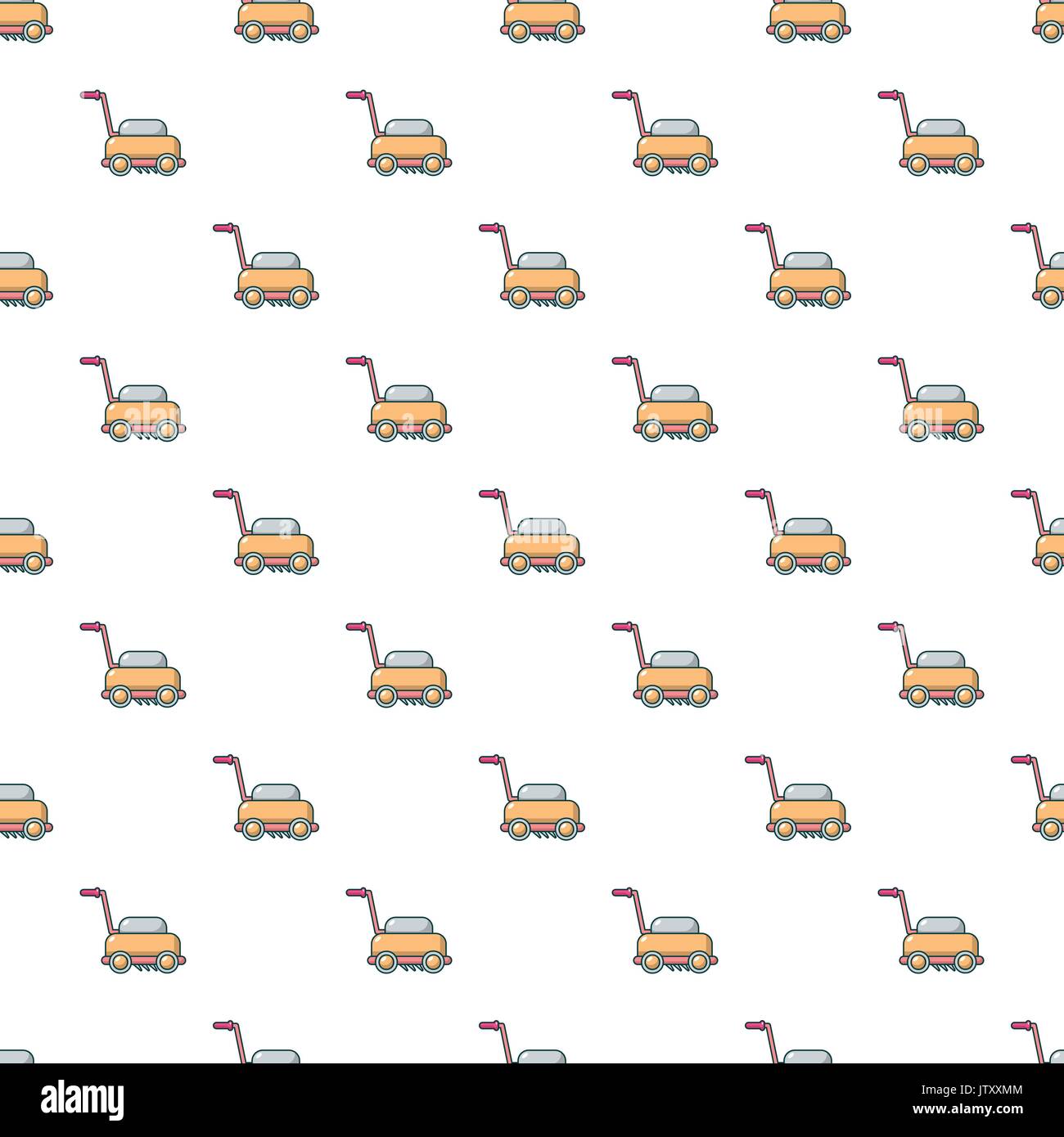 Lawn mower machine pattern seamless Stock Vector