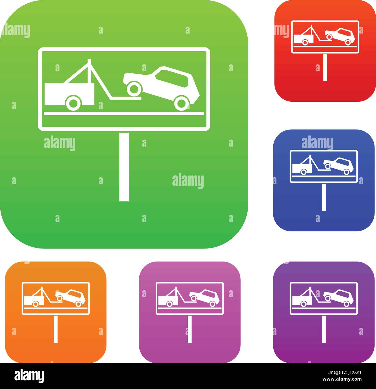 no-parking-sign-set-collection-stock-vector-image-art-alamy