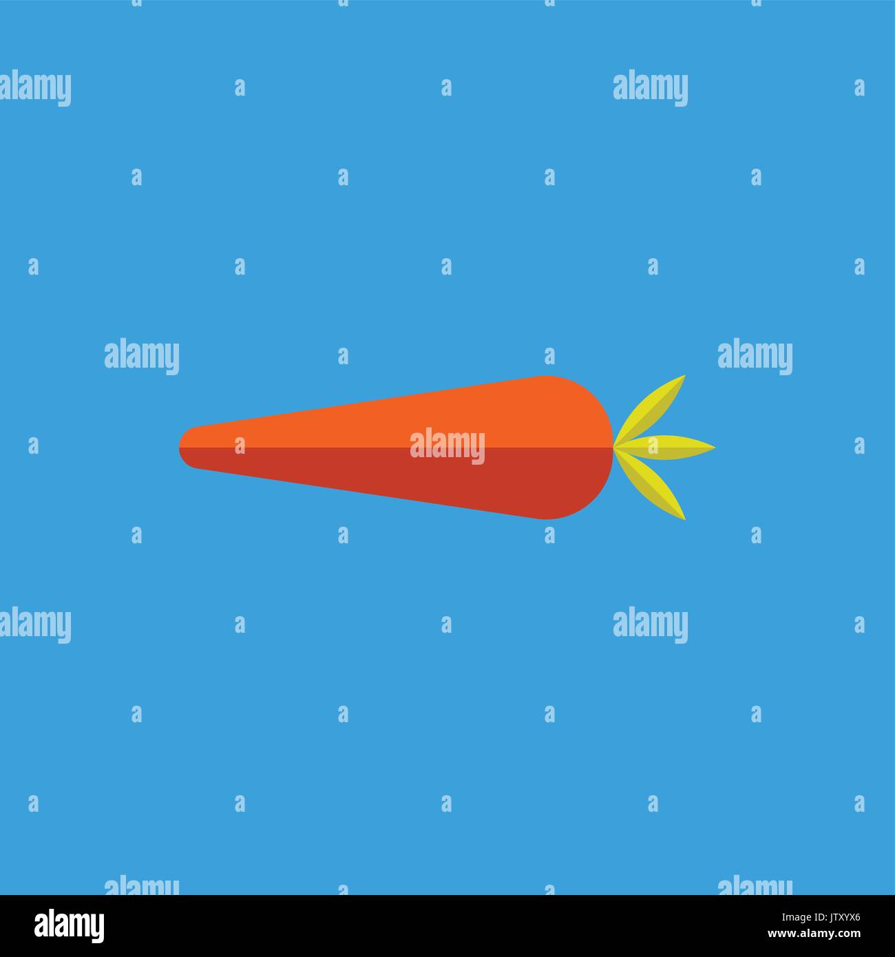 Carrot flat icon. Vector illustration Stock Vector