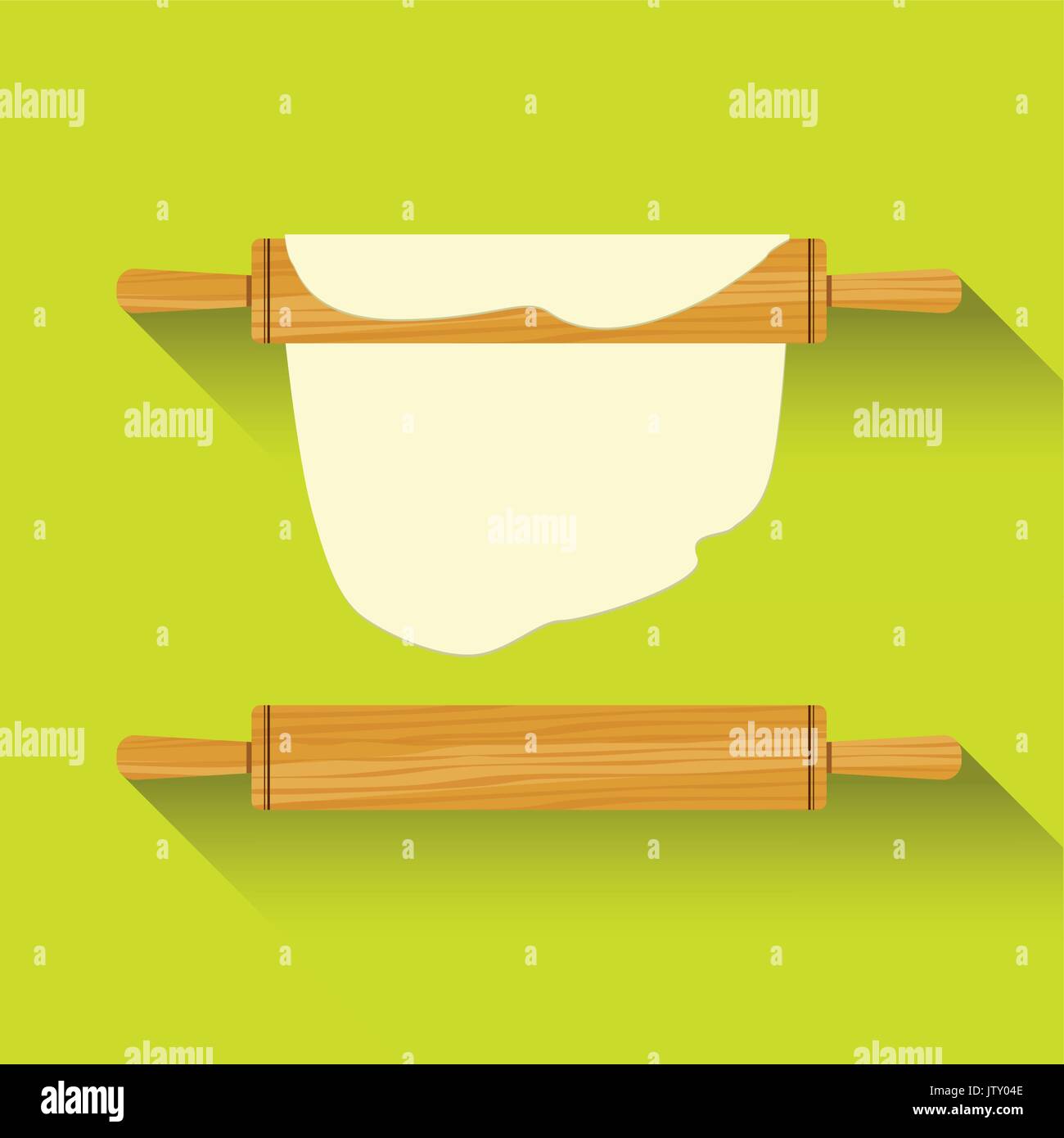 Rolling pin icon. Flat design. Vector illustration. Stock Vector