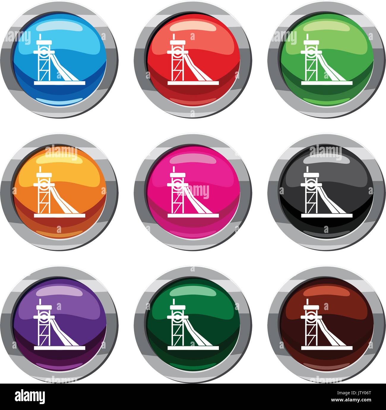 Equipment for washing rocks set 9 collection Stock Vector Image & Art ...