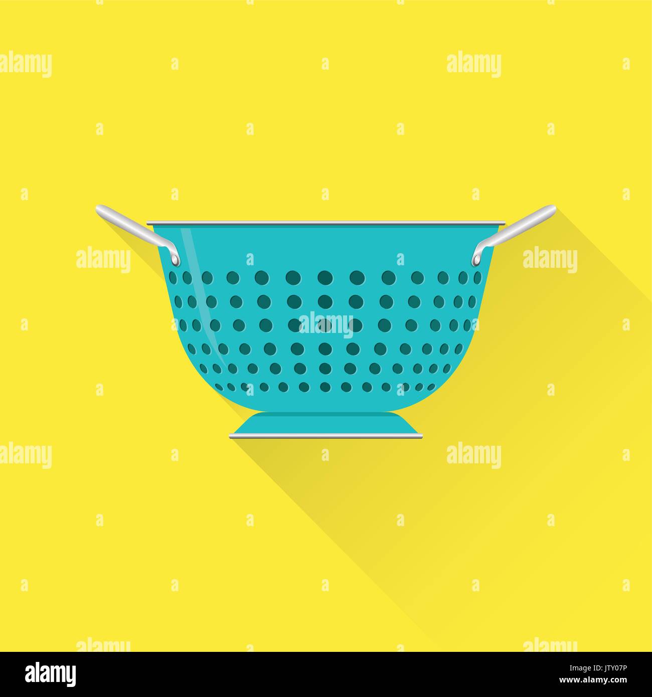Colander icon. Flat design. Vector illustration Stock Vector Image