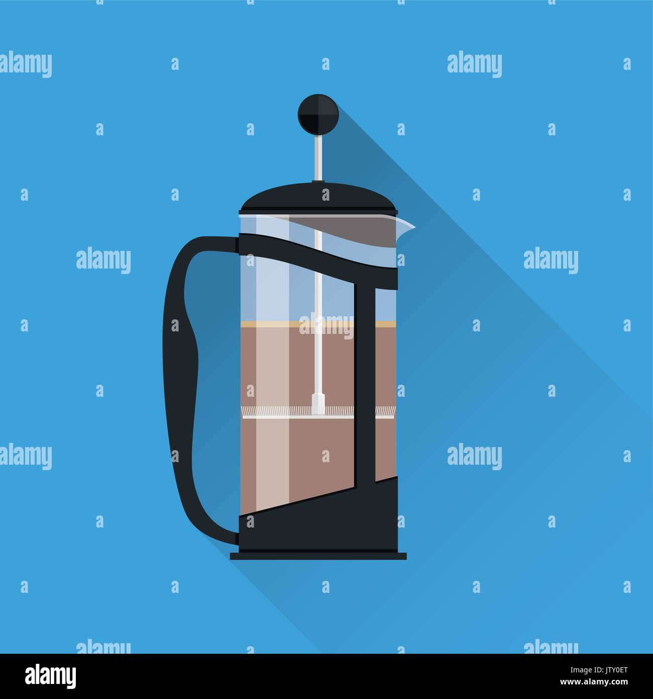 Coffee and tea maker. Flat design. Vector illustration. Stock Vector