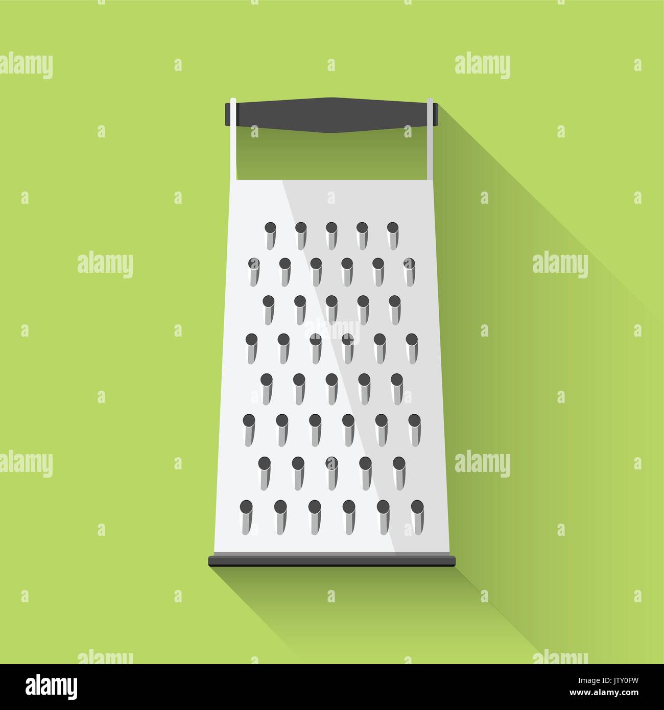 Grater icon. Flat design. Vector illustration. Kitchen utensil. Cooking stuff. Stock Vector