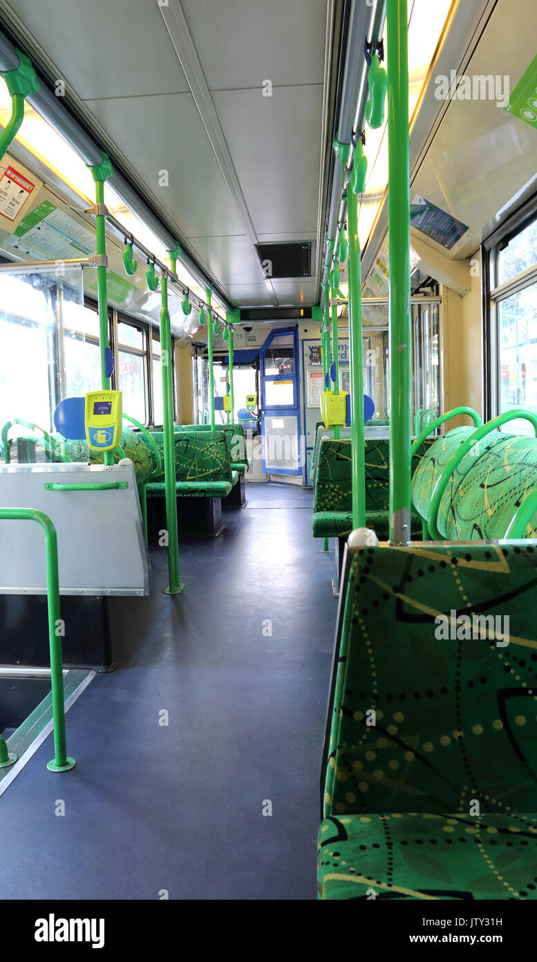 Melbourne Tram interior Stock Photo