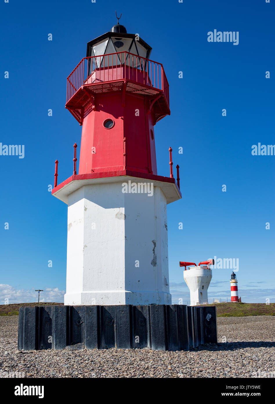Lighthouse at Point of Ayre Stock Photo