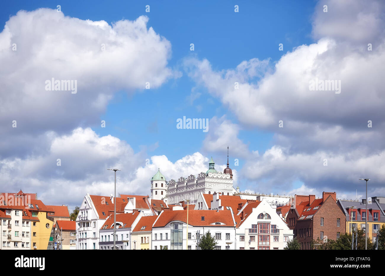 Szczecin skyline with Pomeranian Dukes Castle, Poland. Stock Photo