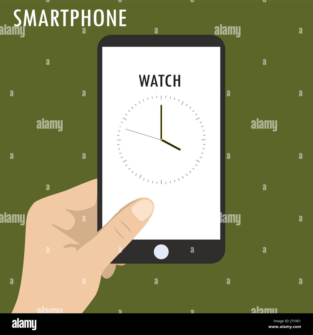 Bell on smartphone screen Stock Vector Images - Alamy