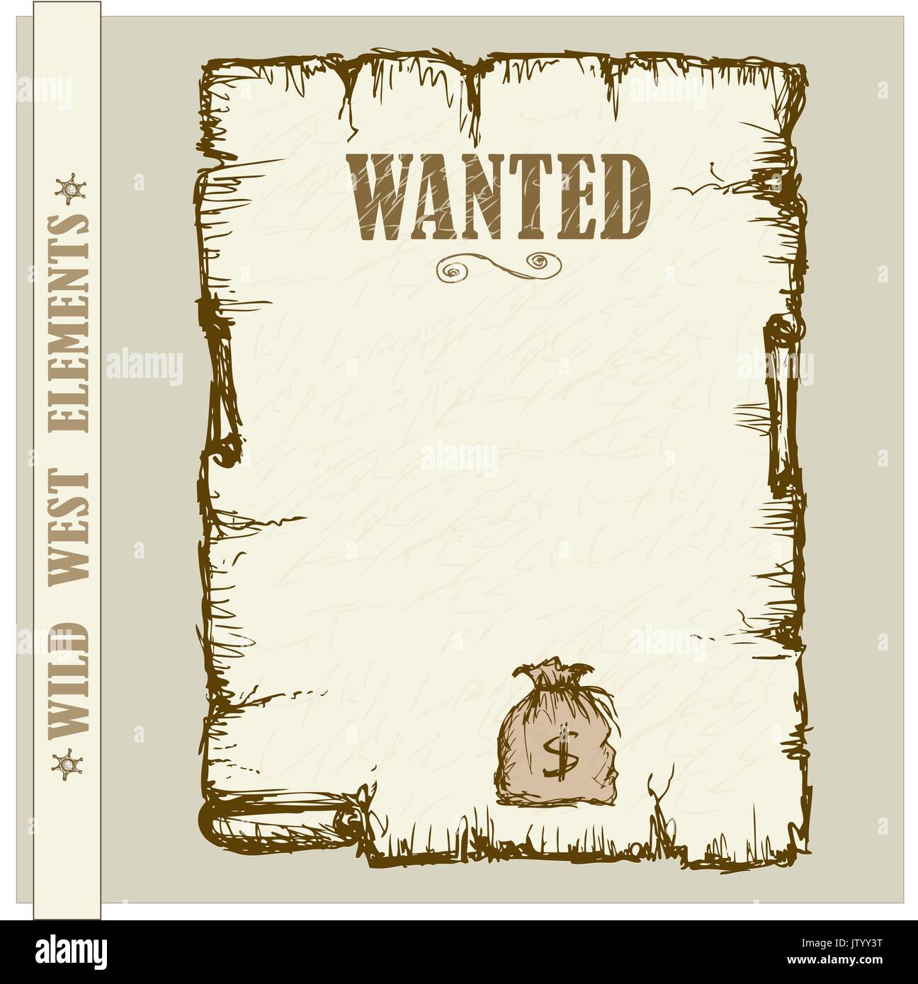 Vintage poster in Wild West style Stock Vector