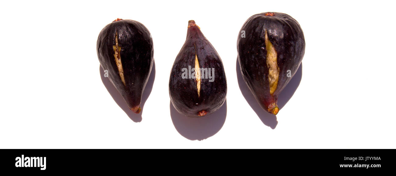Fig. Fresh figs isolated on white background. Stock Photo