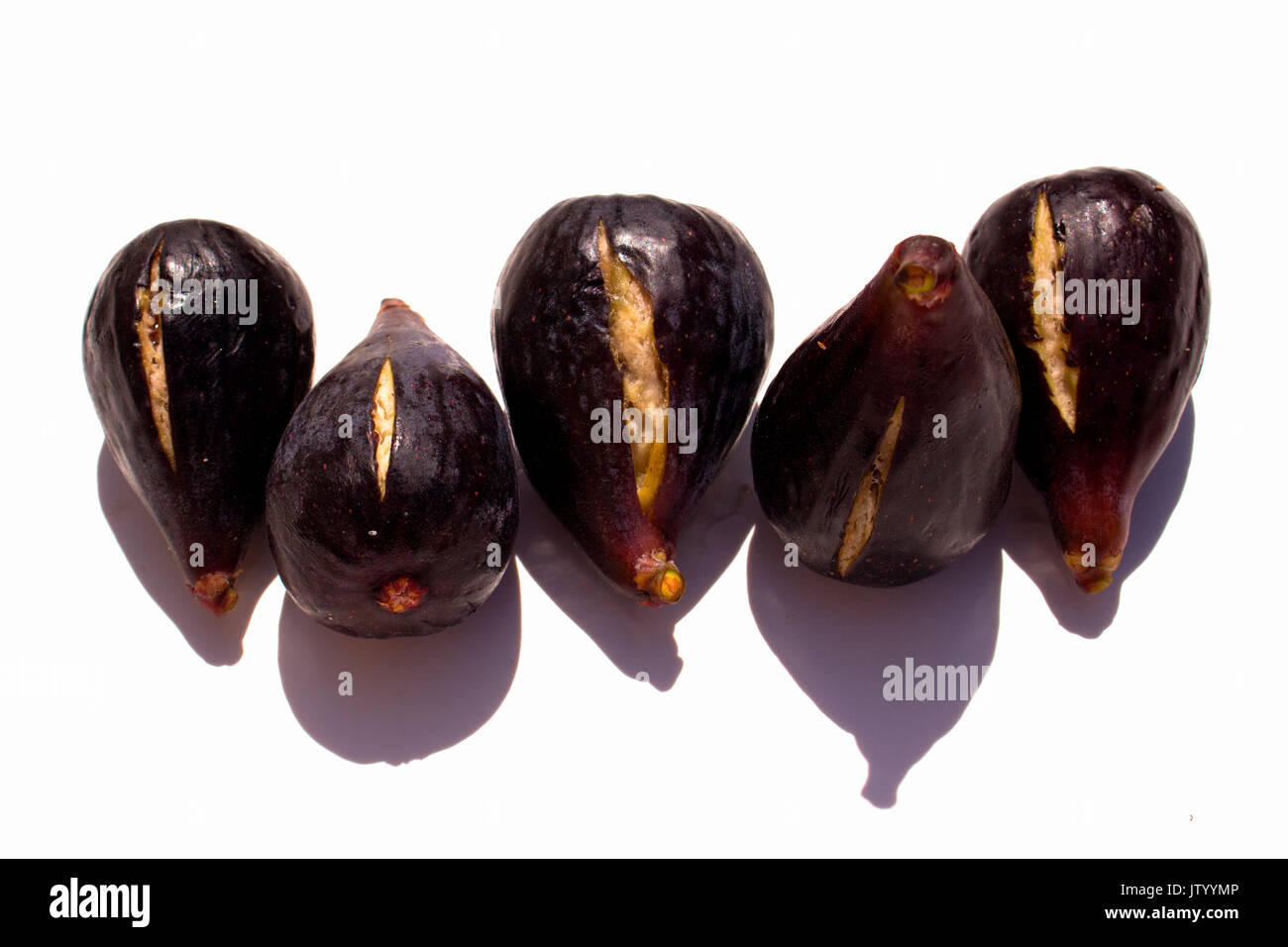 Fig. Fresh figs isolated on white background. Stock Photo